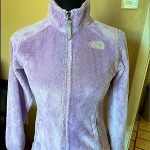 USED The North Face kids size 10-12 M light purple jacket.